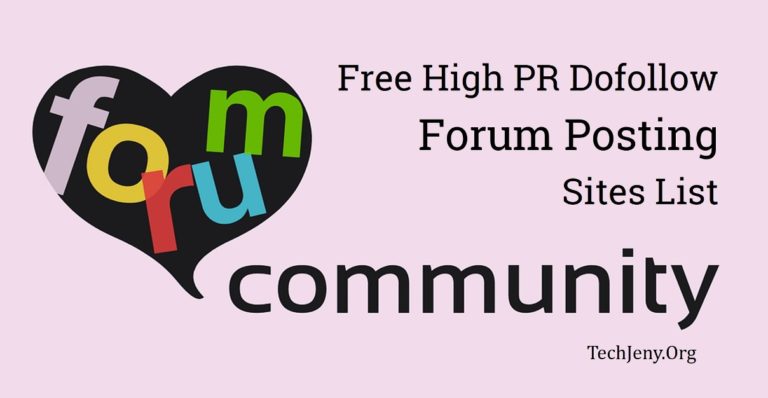 Free Top Forum Posting Sites List 2018