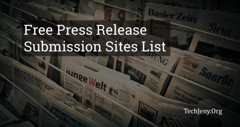 Top 10 Free Press Release Submission Sites List 2018