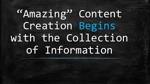 Creation of Amazing Content