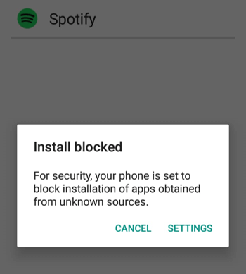 unblock installation spotify premium apk